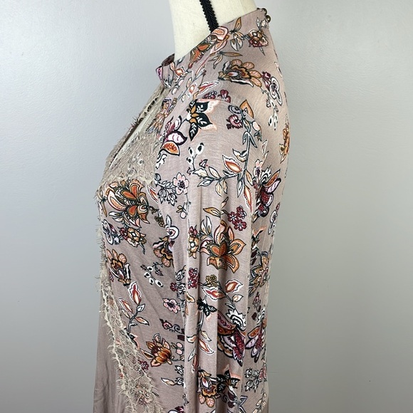 Daytrip Buckle Womens Stretch Mini/Micro Dress SZ S Unique Floral Open Front - Picture 6 of 11